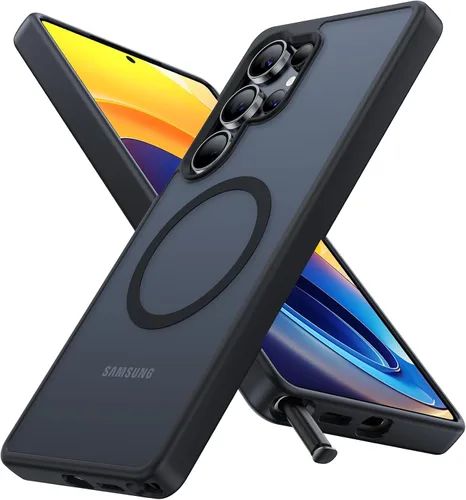 Miniatura 13 de Funda magnética fuerte para iPhone 15 Pro, [probada en caídas de grado militar] [compatible con MagSafe] translúcida mate delgada funda protectora a