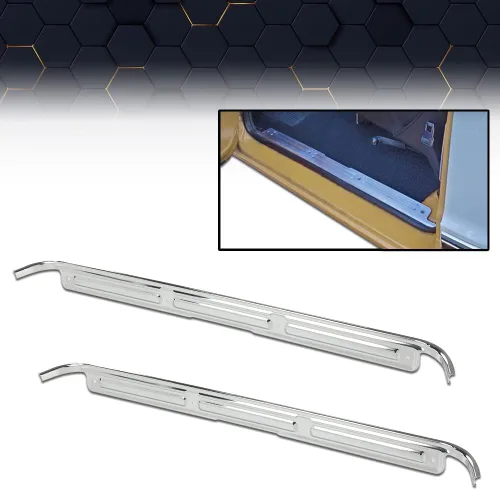 Miniatura 3 de Placas de umbral de puerta PIT66, par con herrajes, compatibles con camiones Chevy GMC C10 C20 C30 K10 K20 K30 1967 1968 1969 1970 1971 1972, 28864