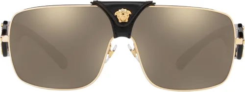 Miniatura 3 de Versace Gafas de sol para hombre, montura dorada, lentes doradas, 0.000 in, Oro