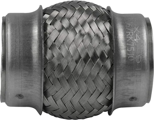 Tubo Flexible de Escape con Entrada de 2.25 pulgadas, ID x 4 de Longitud Tubo Flexible, Acero Inoxidable Doble Trenza Tipo Universal Resistente Tubo