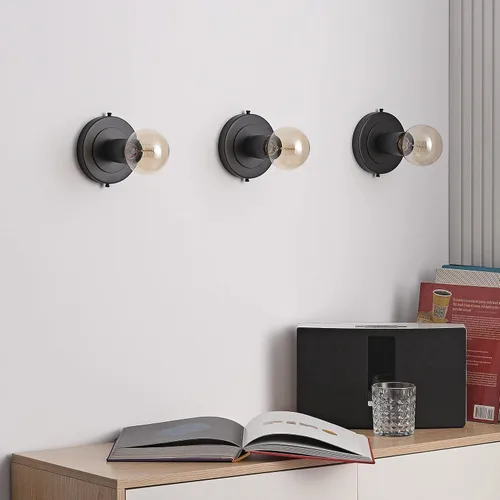 Miniatura 6 de BRIGHTTIA Luna Uno - Aplique de pared de 1 luz, accesorio industrial moderno de mediados de siglo para pared y techo, lámpara minimalista para baño