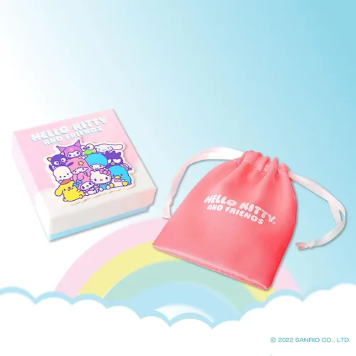 Miniatura 5 de Sanrio - Aretes Kuromi de Hello Kitty and Friends para mujer, chapados en plata y esmaltados, con licencia oficial, Latón, No es una piedra preciosa