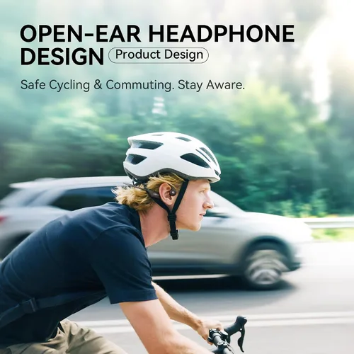 Miniatura 3 de Auriculares de conducción ósea de oreja abierta para entrenamientos más seguros, auriculares deportivos inalámbricos Bluetooth 6.0 con 8 horas
