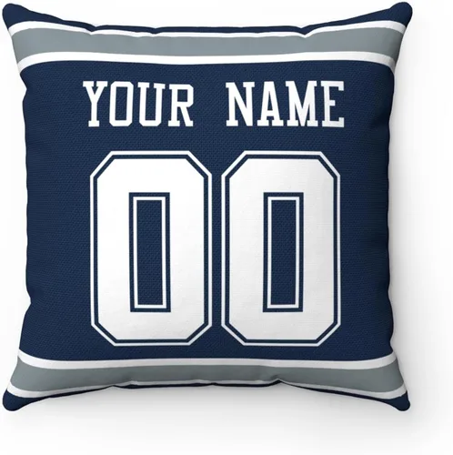 Miniatura 4 de ANTKING Dallas - Almohada personalizada con cualquier nombre y número, regalo personalizado para hombres, mujeres y niños