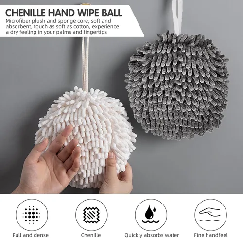 Miniatura 3 de Paquete de 16 toallas de mano de felpilla mullidas, toallas de microfibra suaves y absorbentes, paños de limpieza de secado rápido para cocina