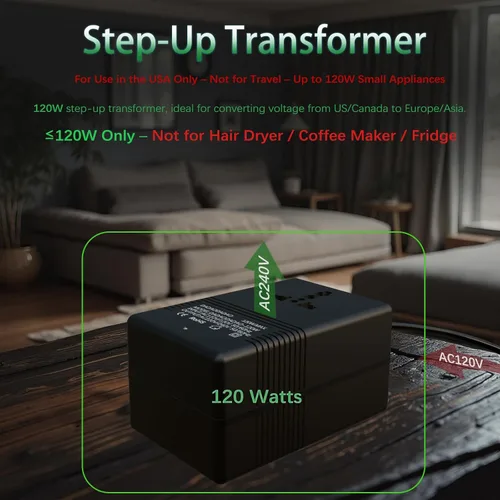 Miniatura 5 de 120 vatios, convertidor de voltaje de 110 V a 220 V, convertidor de voltaje de 110 a 220, transformador de paso ascendente de 110 V a 220 V