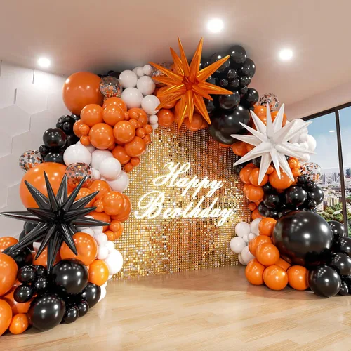 Miniatura 15 de Kit de Arco de Globos Azul ADOINBY, kit de 152 piezas de globos cromados macarrón azul marino y estrellas, kit de globos de diferentes tamaños