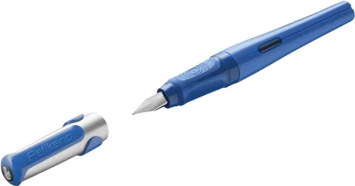 Miniatura 9 de Pelikan Pelikano 802918 - Pluma estilográfica, punta para principiantes, color azul, en caja, 1 unidad