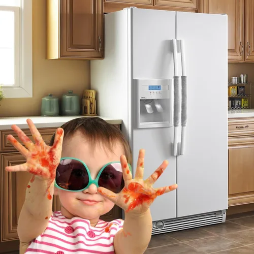 Miniatura 2 de OUGAR8 Fundas para Manijas de Puerta de Refrigerador, Mantén Tu Electrodoméstico de Cocina Limpio de Manchas, Huellas Dactilares, Goteos y Manchas