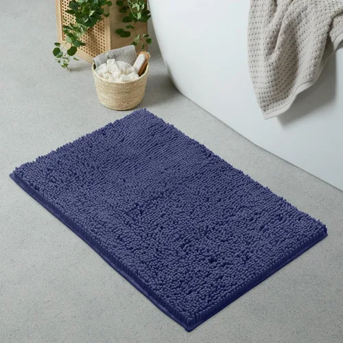 Miniatura 160 de LuxUrux Tapete de microfibra afelpada, de felpilla extrasuave, pelo largo de 1 pulgada, muy absorbente, para baño o ducha, lavar y secar a máquina