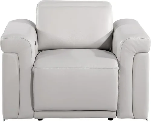 Miniatura 21 de Blackjack Furniture Mario - Sofá biplaza reclinable de cuero italiano de grano superior con reposacabezas y asientos ajustables, cargadores USB