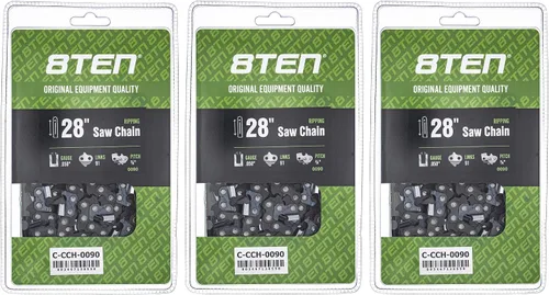 Miniatura 125 de 8TEN Cadena de motosierra semi cincel de 6 pulgadas .050 1/4 42 DL para Worx WG320 Black & Decker LLP120 (paquete de 3)