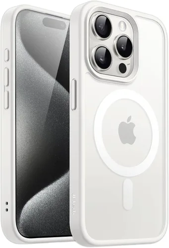 Miniatura 16 de JETech Funda magnética para iPhone 15 de 6.1 pulgadas, compatible con MagSafe, translúcida mate, delgada, a prueba de golpes, color negro