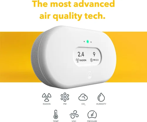 Miniatura 7 de Airthings 2960 View Plus - Monitor de calidad del aire y radón alimentado por batería (PM, CO2, VOC, humedad, temperatura, presión)