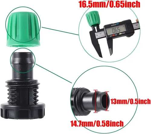 Miniatura 4 de Tubo de riego por goteo de 33 pies y 1/2 pulgada de tubería de manguera de tubería de riego de jardín de PVC de 1/2 pulgada