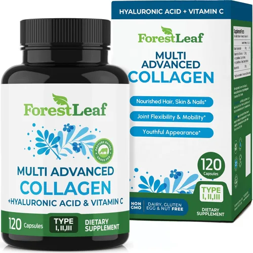 Miniatura 10 de ForestLeaf Pastillas de Multi Colágeno - Colágeno para Hombres y Mujeres - Suplementos de Colágeno Hidrolizado con Vitamina C y Ácido Hialurónico