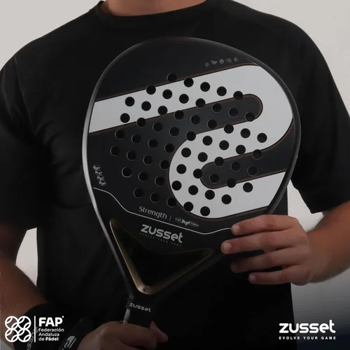 Miniatura 8 de Pala de Padel Strength 2025 Pala de Padel de forma redonda avanzada Balance medio de 12.87 oz para consistencia y precisión Cara de carbono
