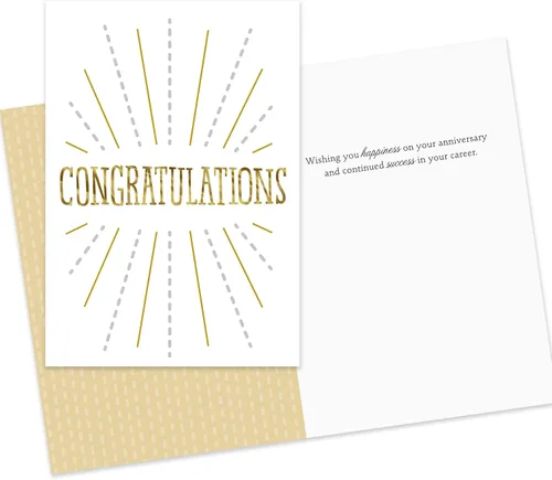 Miniatura 4 de Hallmark Business - Paquete de 25 tarjetas de aniversario de trabajo surtidas a granel (divertido y profesional)
