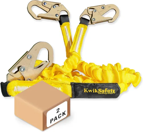 Miniatura 10 de KwikSafety - Charlotte, NC - Rattler [2 Pack] Amortiguador interno de choque de una pierna de 6 pies Cordón de seguridad OSHA ANSI Equipo