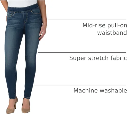 Miniatura 26 de Signature de Levi Strauss & Co. Gold Totally Shaping - Jeans ajustados para mujer, totalmente moldeadores, sin botones