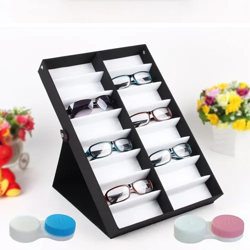 Miniatura 5 de Paquete de 12 fundas para lentes de contacto, caja de soporte para lentes de contacto, kit de almacenamiento en remojo