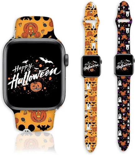 Miniatura 10 de Paquete de 2 correas de reloj navideñas compatibles con Apple Watch de 1.496 pulgadas/1.575 pulgadas/1.614 pulgadas/1.654 pulgadas/1.732