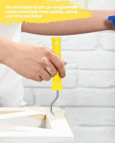 Miniatura 4 de 2 rodillos de pintura de espuma para retoque de bordes o esquinas, extra pequeños, herramienta de pintura para resultados de pintura profesional