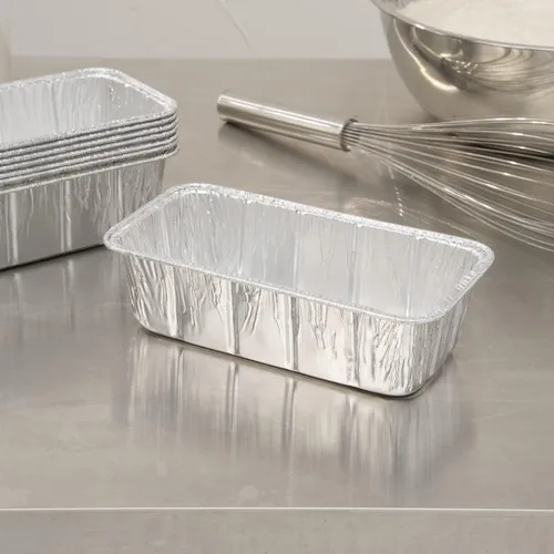 Miniatura 4 de Restaurantware Pastry Tek - Paneras de 8.5 x 4.3 pulgadas, 25 sartenes de aluminio listas para horno, 2 libras, congelables, de aluminio plateado