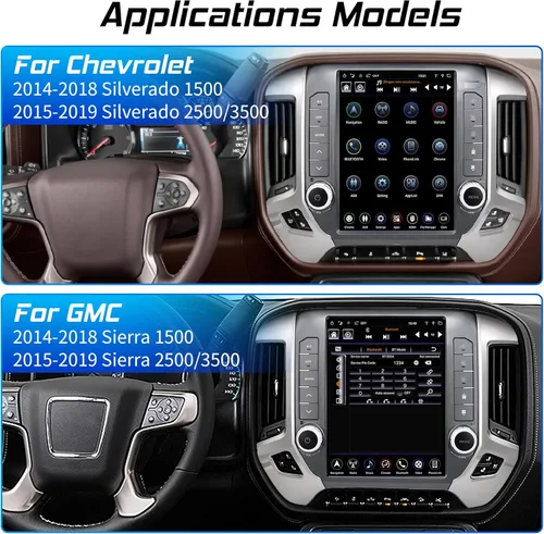 Miniatura 2 de LINKSWELL - Unidad principal de repuesto para radio Android para Silverado y Sierra 2014 a 2019 estéreo de automóvil 4 GB +64 GB de navegación