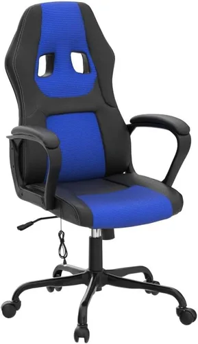 Miniatura 5 de Silla para videojuegos, sillón de oficina con masajeador, sillón de escritorio ergonómico, sillón de videojuegos de piel sintética y ajustable