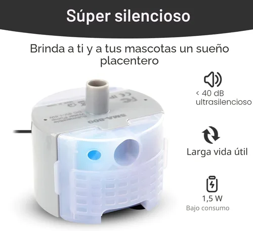 Miniatura 5 de Bomba de fuente de agua para gatos, bomba de repuesto de fuente de agua para mascotas, motor sumergible SMA-800 para repuesto de bomba de fuente