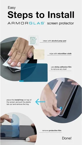 Miniatura 5 de ArmorGlas - Protector de pantalla de vidrio templado para iPad 10.2 generación 7-9, antirreflejos, antirreflejos, antiroturas, resistente a arañazos