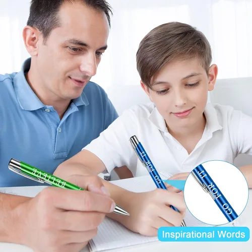Miniatura 7 de 10 bolígrafos inspiradores, regalos de agradecimiento a los empleados, bolígrafos con citas motivacionales a granel con metal recubierto, bolígrafos