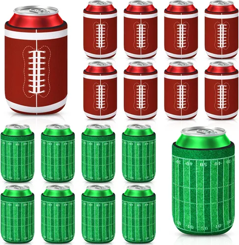 Miniatura 13 de 18 fundas plegables para enfriar latas de béisbol Insulated Neoprene, Beer Drink Beverage Can Bottle Cooler Sleeves, Sports Birthday Party