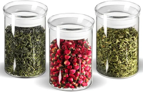 Miniatura 11 de Zens - Juego de tarros de vidrio modernos para almacenamiento de alimentos de 2 piezas, tarros transparentes de vidrio de 50 oz con tapas
