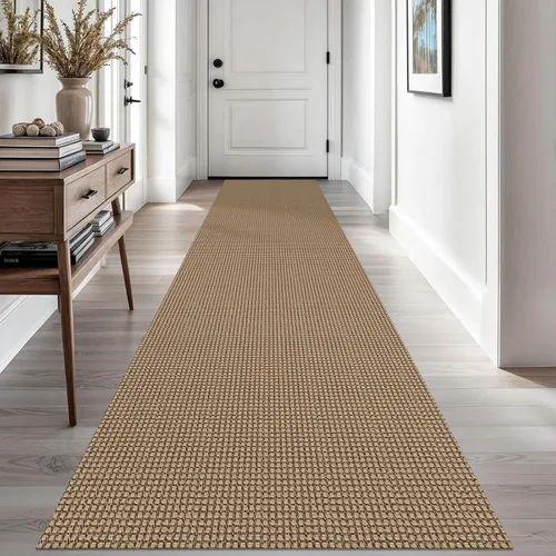 Miniatura 183 de EARTHALL Alfombra de pasillo 3x14 pies, alfombras lavables extra largas para pasillos, tejidas, antideslizante, alfombra trenzada para entrada