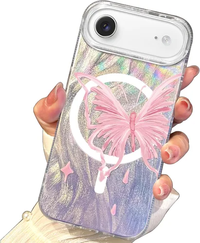 Miniatura 120 de I-MGAE-IN-AR Funda compacta para iPhone 11, diseño de mariposa, marco de protección de lente de cámara con diamante 3D, bonitas fundas protectoras