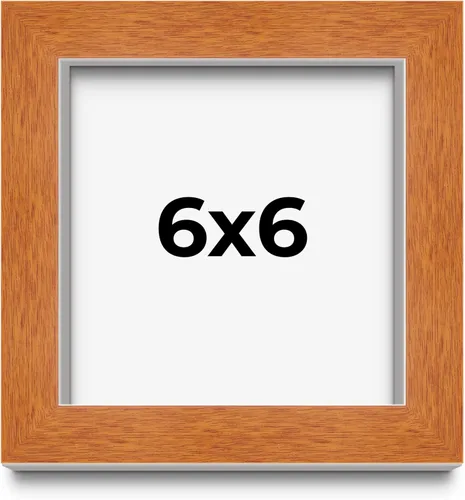 Miniatura 241 de Marco de 3 x 3 pulgadas, marco de madera maciza de nuez miel tradicional marrón Ancho de moldeo de 0.875 pulgadas Profundidad de conejo de 0.875