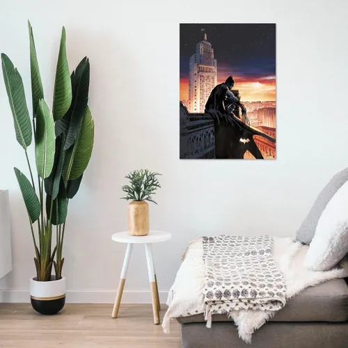 Miniatura 4 de MIGHTYPRINT DC Comics - Batman - Batman - Sunset City - Arte de pared duradero de 17 x 24 pulgadas, no hecho de papel, coleccionable con licencia