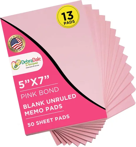 Miniatura 14 de Debra Dale Designs - Bloc de notas blanco de 5 × 7 – 13 blocs de notas sin rayas con respaldo de aglomerado – Bloc de notas duradero para el trabajo