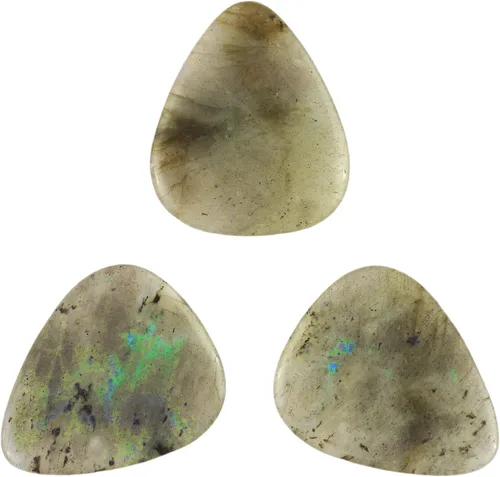 Miniatura 83 de Púa de guitarra o bajo de Obsidiana de Caoba en vidrio volcánico - 3.0 mm de calibre ultra pesado - Forma 351 - Púa exótica artesanal de gema