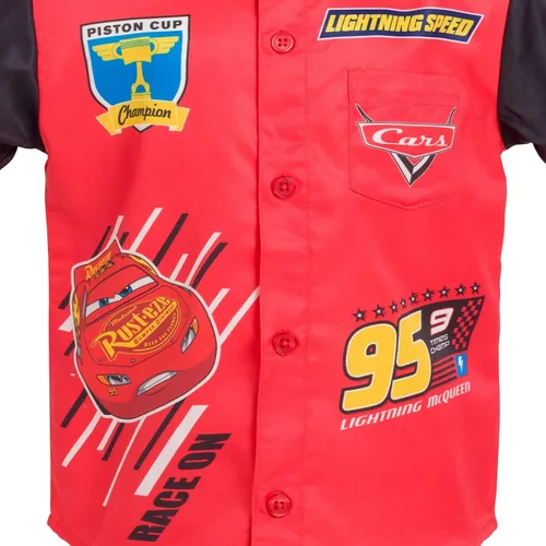 Miniatura 3 de Disney Toy Story Mickey Mouse Cars Nightmare Before Christmas - Camisa con botones para niños pequeños y grandes