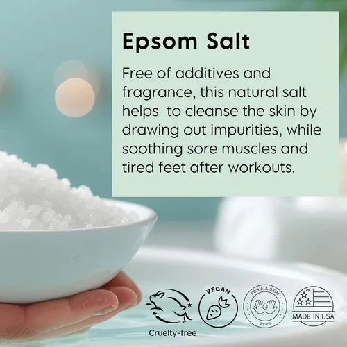 Miniatura 5 de Epsom - Sal de baño, sulfato de magnesio USP, sin perfume, grano fino, bolsa de 50 libras (el embalaje puede variar)