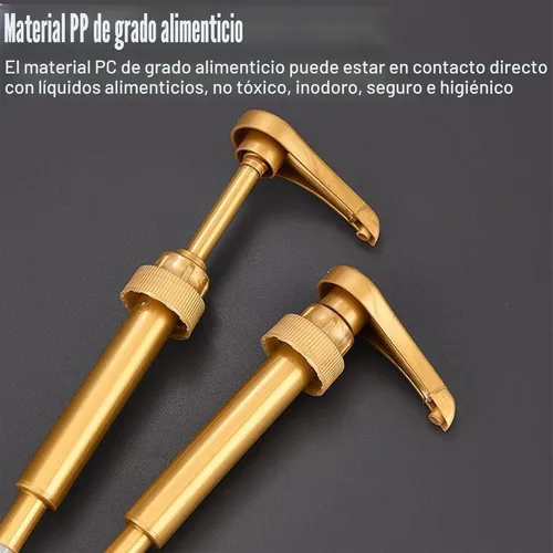 Miniatura 6 de Bomba para jarabe Torani y Da Vinci (25.4 onzas), paquete de 2 Dorado