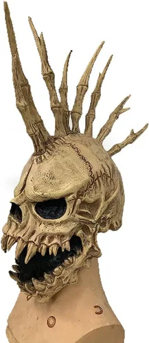 Máscara de zombi aterrador muerto viviente, espeluznante, disfraz de Halloween, fiesta de látex, accesorios de terror, máscara de fantasma, zombi