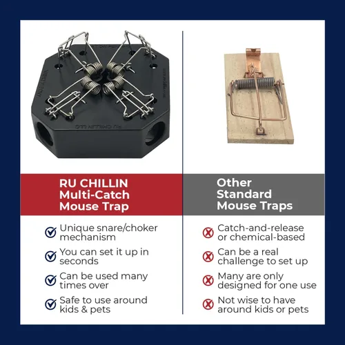 Miniatura 5 de Trampa reutilizable para ratones – Trampas para ratones de múltiples capturas para uso en interiores y exteriores, seguras para mascotas y niños