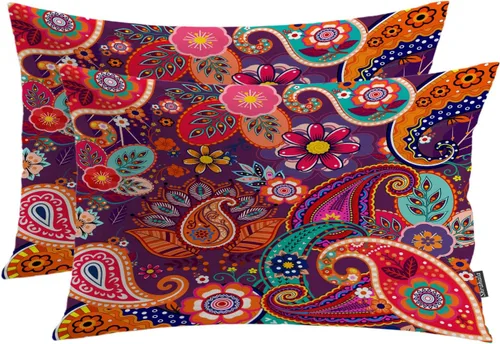 Miniatura 70 de Shrahala Funda de almohada decorativa de castillo oscuro de Halloween, casa con murciélagos de bruja, esqueleto, funda de almohada cuadrada mezclada