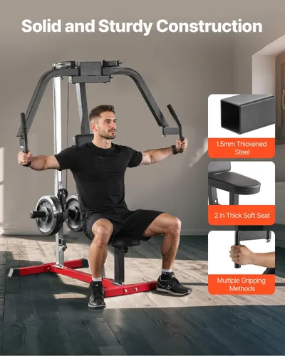 Miniatura 5 de VEVOR, máquina de apertura de pecho, máquina especializada para tren superior para gimnasio en casa, apertura ajustable y máquina de deltoides