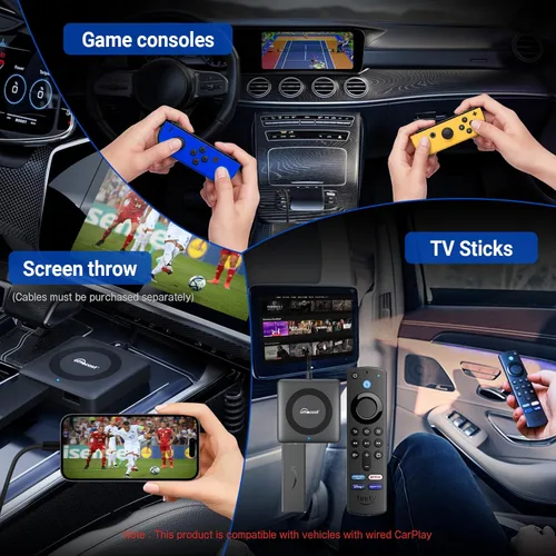 Miniatura 4 de OTTOCAST 4 en 1 Car TV Mate Max y adaptador inalámbrico CarPlay/Android Auto y de reflejo de pantalla para Apple iPhone teléfono Android, adaptador