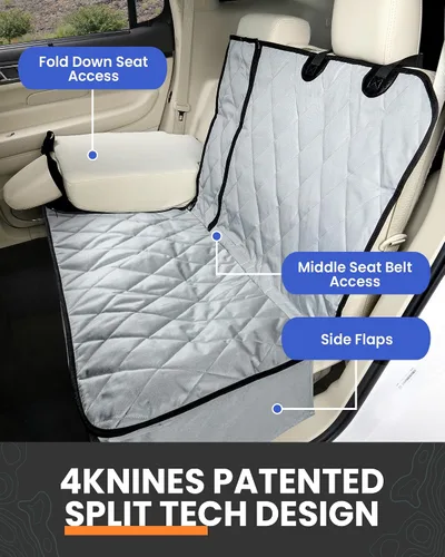 Miniatura 3 de 4Knines Funda de Asiento para Perro para Asiento Trasero, Protector de Asiento Trasero Resistente e Impermeable para Camiones Grandes, SUVs